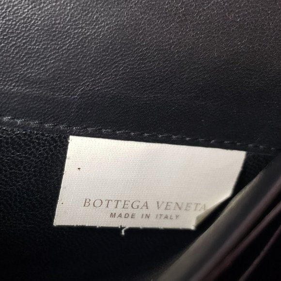 Bottega Veneta intrecciato Houndstooth Print Vintage Wallet Made In Italy - Picture 3 of 7